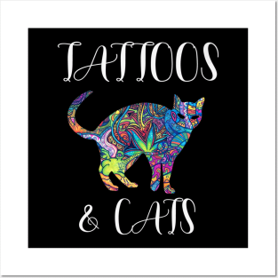 Tattoos Cats Posters and Art